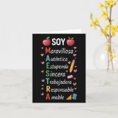 Carte Maestra Enseignant espagnol enseignant bilingue Ma (Fleur jaune)