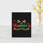 Carte Maestra Enseignant Espagnol Tea bilingue multiling (Fleur jaune)