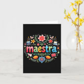 Carte Maestra espagnol mexicain enseignant Mexique ensei (Fleur jaune)