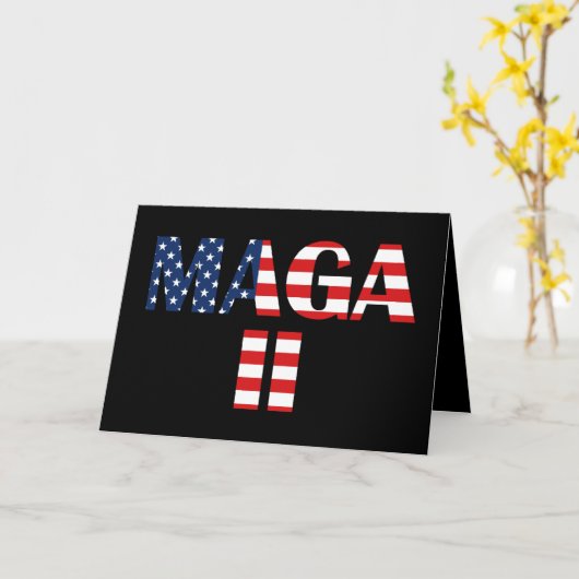 Carte MAGA 2, drapeau américain (Fleur jaune)