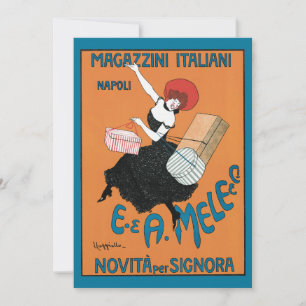 Carte Magasins Italiens Art Nouveau vintage par Capiello