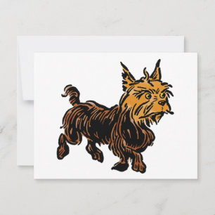 Carte Mage de l'Oz vintage, Toto le chien chiot mignon