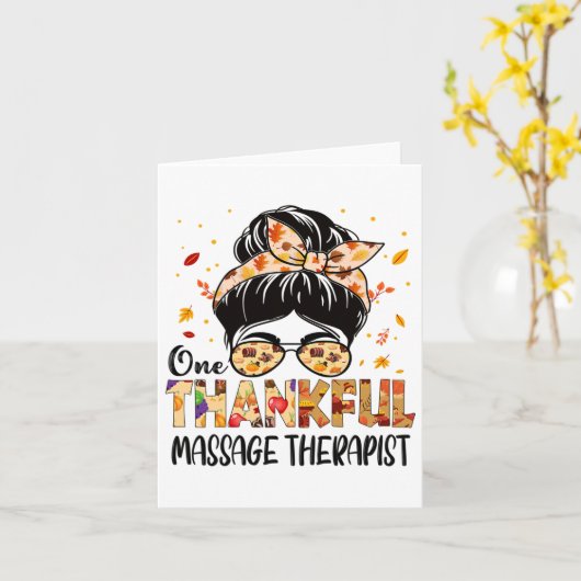 Carte Mage Thanksgiving Fall Autu (Fleur jaune)