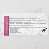 Carte Magenta Brésil Mariage Embarquement Pass Invitatio (Dos)