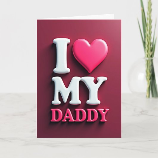 Carte Magenta J'aime mon papa (Devant)