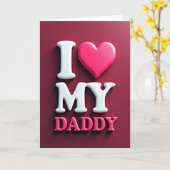 Carte Magenta J'aime mon papa (Fleur jaune)