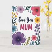 Carte Magenta Love You Mum Card (Fleur jaune)