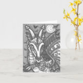 Carte MAGIC CANDY CORN DRAGON, HALLOWEEN IMAGINAIRE Blan (Fleur jaune)