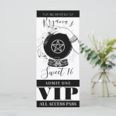 Carte Magic Crystal Ball Fortune Teller Party VIP Ticket (Debout devant)