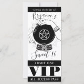 Carte Magic Crystal Ball Fortune Teller Party VIP Ticket (Devant)