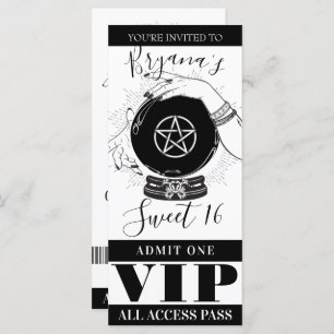 Carte Magic Crystal Ball Fortune Teller Party VIP Ticket