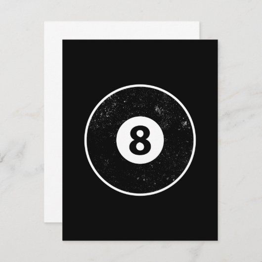 Carte Magic Huit Ball Billard Pool (Devant / Derrière)