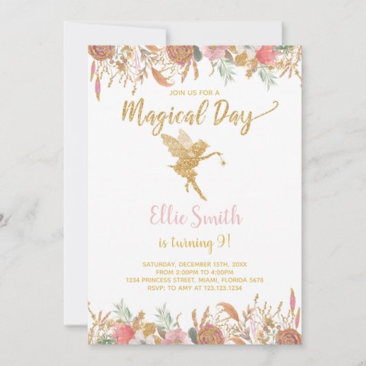 Carte Magic Pink Garden Party (Devant)