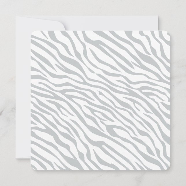Carte Magic Zebra Stripes Click to Customize Grey Color (Devant)