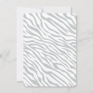Carte Magic Zebra Stripes Click to Customize Grey Color