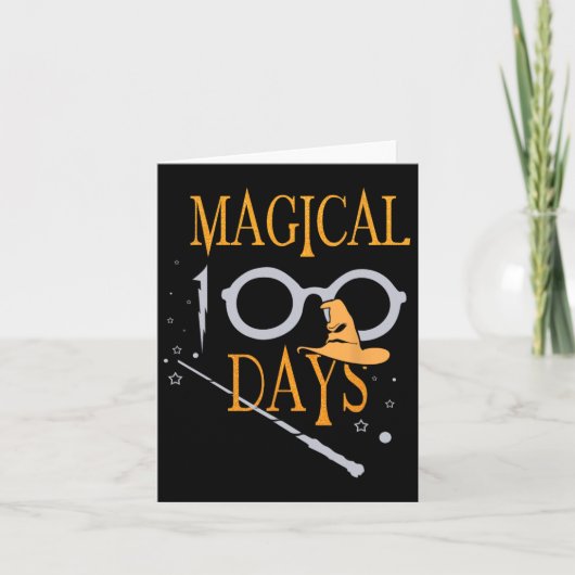 Carte Magical Days Of School 100th Day Teacher Students (Devant)