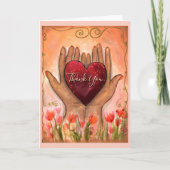 Carte Magical Hands holding Heart thank you card (Devant)