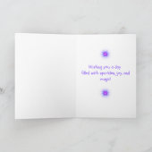 Carte Magical Rainbow Bunny Birthday Whimsical Childrens (Intérieur)