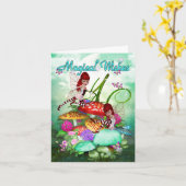 Carte Magical Wishes, playful fairies.. card (Fleur jaune)