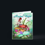 Carte Magical Wishes, playful fairies.. card<br><div class="desc">A tale of two cute fairies playing in a fantasy garden among the magic mushrooms With the words .. Magical Wishes .. This will make a beautiful Birthday Card or even a Mothers Day card..</div>