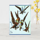 Carte Magicien de singes ailes d'Oz volant des singes (Fleur jaune)