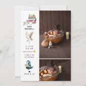 Carte Magicien d'Halloween | Annonce de naissance recto- (Dos)