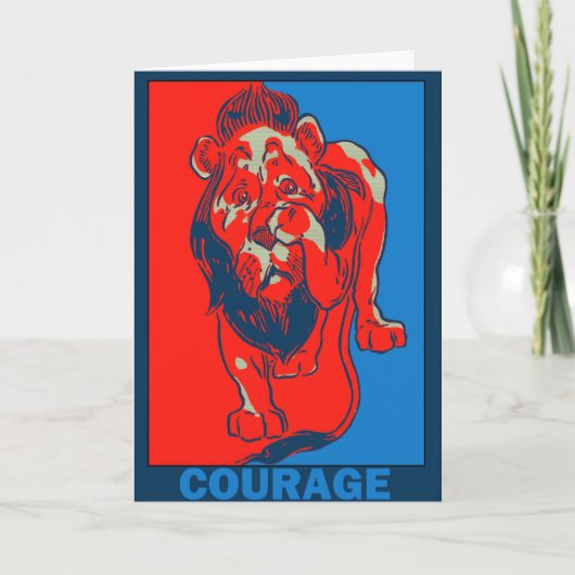 Carte Magicien d'Oz de Denslow : : Courage (Devant)
