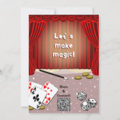 Carte Magicien Show Enfants 7e anniversaire Fête Invitat (Dos)