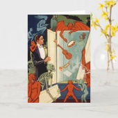 Carte Magicien vintage Carter la grande magie (Fleur jaune)