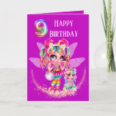 Carte Magie d'animation d'anime en arc-en-ciel de 9 ans  (Devant)