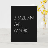 Carte Magie de fille brésilienne Cadeau de femme brésili (Fleur jaune)