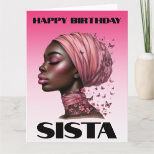 Carte Magie de fille noire Anniversaire Sœur Mélanine Fe