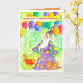 Carte Magie de l'Assistant Joyeux anniversaire (Fleur jaune)