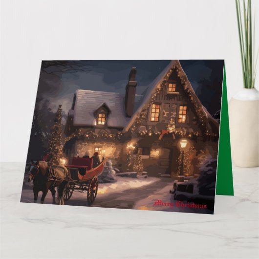 Carte Magie de Noël rustique (Devant)