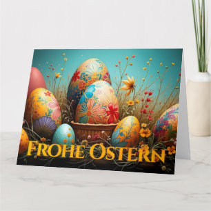 Carte Magie de printemps avec œufs de Pâques
