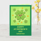 Carte Magie du Trèfle de la Saint-Patrick (Fleur jaune)