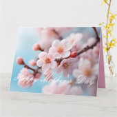 Carte Magie en fleurs roses (Fleur jaune)