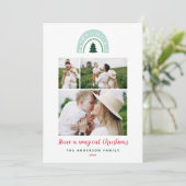 Carte Magique arc-en-ciel moderne mignon 3 photo Noël (Debout devant)