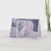 Carte magique d'hiver d'ours blanc d'ours de ciel (Devant)