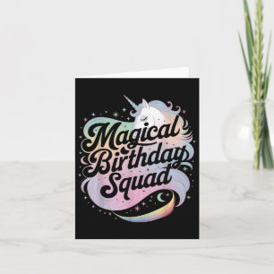 Carte Magique Escouade Anniversaire Unicorn Party Amusem