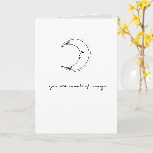 Carte magique Lune (Fleur jaune)