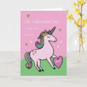 Carte Magique Unicorn Saint Valentin (Fleur jaune)