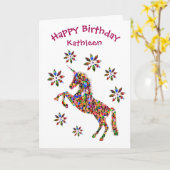 Carte Magique Unicorne Fleurs d'anniversaire Parties sci (Fleur jaune)