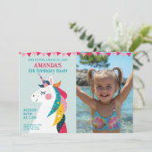 Carte Magique Unicorne & Photo Anniversaire (Debout devant)