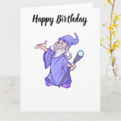 Carte Magique violet sorcière magicien sorcière (Fleur jaune)