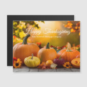 Carte Magnet Citrouille Thanksgiving (Devant / Derrière)