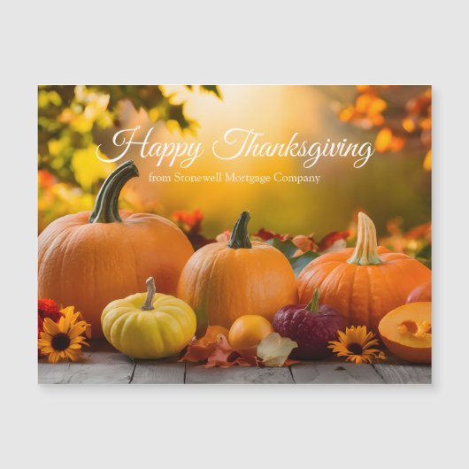 Carte Magnet Citrouille Thanksgiving (Devant)