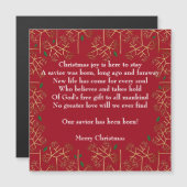 Carte Magnet de Noël Joy (Devant / Derrière)