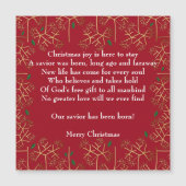 Carte Magnet de Noël Joy (Devant)