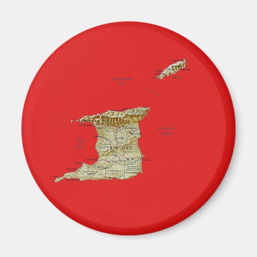 Carte Magnet de Trinité-et-Tobago (Devant)